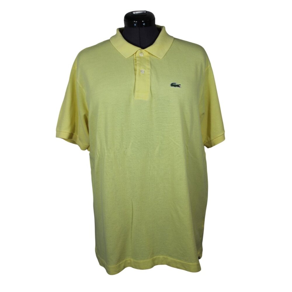 LACOSTE Yellow Short Sleeve Polo Shirt Men’s‎ Size 7 Classic Casual